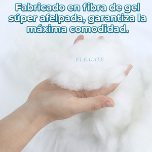 Set 2 Queen Size Modern Rectangular Pillows 50% Polyester 50% Cotton 50% <b>Memory</b> <b>Foam</b> Filling Medium Firmness Comfortable Neck - Product Image 2