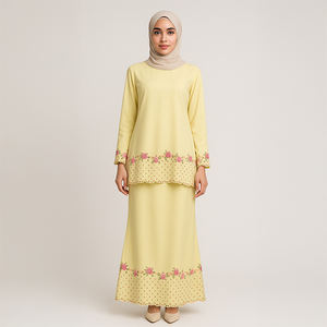 เสื้อผ้าแบบดั้งเดิมปักสไตล์อิสลามสำหรับผู้หญิงฮิญาบขนาดพิเศษ - Product Image 2