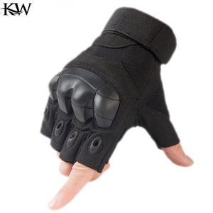 Gants unisexes XXS XXL sans doigts/demi-doigts pour le sport, le cyclisme, la chasse, le paintball, l'entraînement tactique, protection en cuir synthétique - Product Image 1