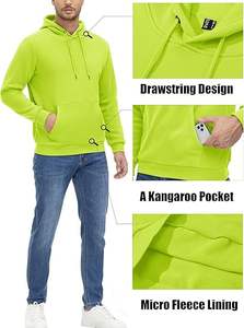 <b>Mens</b> Winter Warm Fleece <b>Hoodie</b> Pullover <b>Sherpa</b> Lined Hooded Fleece Hoodies Sweatshirts Cotton Pullover Sweaters Hoodies - Product Image 4