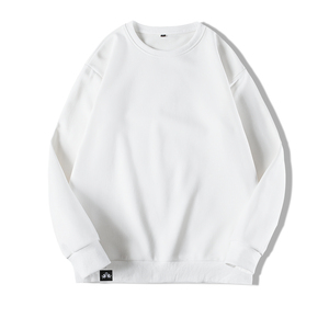 Sudaderas de algodón en blanco French Terry Fleece Custom Crewneck Sudadera de gran tamaño suelta unisex Ropa casual - Product Image 1