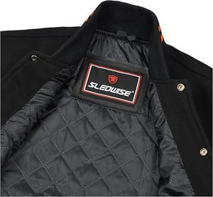 Chaquetas de bombardero de lona con bordado de chenilla y parche de lana con logotipo personalizado al por mayor para hombre, ropa de calle a prueba de viento y transpirable para invierno - Product Image 5