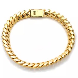 บาแกตต์ทองดีไซน์ล่าสุดและสร้อยคอเพชรโมอิสซาไนต์สไตล์คิวบาสำหรับคอลเลกชันเครื่องประดับสุดหรู - Product Image 5