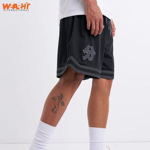 Pantalones cortos atléticos para correr de alta calidad, pantalones cortos deportivos de baloncesto de secado rápido de doble capa personalizables, conjunto de cordón medio High Street - Product Image 4