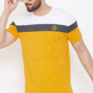 Camiseta de manga corta de colores sólidos para hombre, ropa informal de ajuste cómodo, 100% algodón, venta al por mayor - Product Image 1