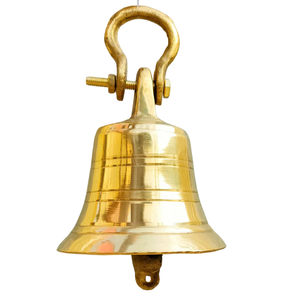 Campana Hanuman de latón con acabado antiguo para uso en el templo, diseño exclusivo de campana, acabado de oro antiguo, chapado oxidado precioso - Product Image 4