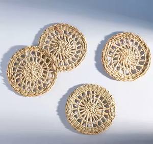 Handwoven Eco-friendly <b>Seagrass</b> Flower <b>Placemat</b> Tableware Party Decoration American Style Wholesale From Vietnam - Product Image 6