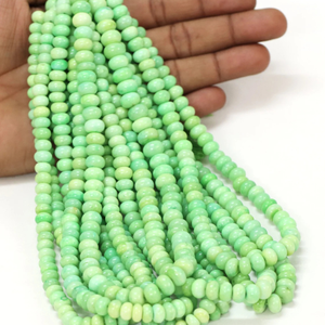 Cuentas de Ópalo Verde Pista: Cuentas de Piedras Preciosas Redondas AAA, 7-10 mm - Product Image 5