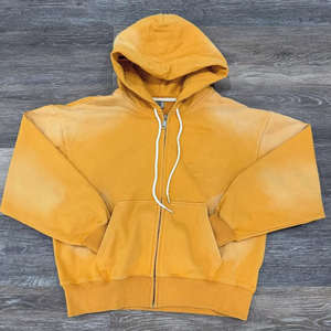 เสื้อฮู้ดดี้วินเทจสไตล์ย้อมสีแบบแอซิด ล้างสีแบบสโตนวอช ทรงโอเวอร์ไซส์ สไตล์เสื้อสเวตเตอร์เก่า ฟอกสีซีดแบบซันเฟด ทรงบ็อกซี่ ใส่ได้ทั้งผู้ชายและผู้หญิง ทรงโอเวอร์ไซส์สำหรับผู้ชาย - Product Image 1