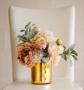 Vente chaude Design moderne 2024 organisateur de Table de mariage de luxe blanc fini Vase à fleurs en métal pour la maison décorative haut tendance - Product Image 5