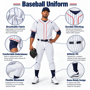 Ropa Deportiva Premium para Equipos de Béisbol con Construcción Transpirable, Movilidad Cómoda y Calidad Duradera para Prácticas y Partidos Regulares - Product Image 6