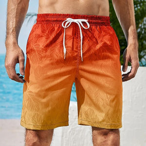 Pantalones cortos de playa hawaianos con palmeras degradadas para hombre, pantalones cortos sueltos informales divertidos Harajuku, novedad de verano 2025, bañadores populares - Product Image 2