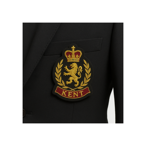 Wholesale Customized Handmade Embroidered <b>Badges</b> Golden Bullion Wire Luxury Style Safety Pin Attach OEM ODM Luxury Metal <b>Badges</b> - Product Image 2