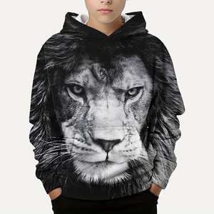 เสื้อฮู้ดลายหนังเสือสำหรับผู้ชาย, เสื้อฮู้ด3D ลายสัตว์สีขาวแฟชั่นฤดูใบไม้ผลิและฤดูใบไม้ร่วงดีไซน์ใหม่ - Product Image 5