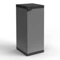 Meubles de rangement modernes de marque italienne Mongardi, modulaires, multifonctionnels, à double niveau, durables, imperméables, en PVC gris, pour garage