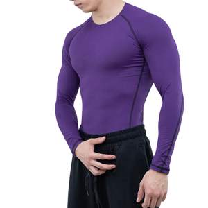 Camiseta de Compresión de Manga Larga para Hombre, Logotipo Personalizado, OEM, Marca Privada, Transpirable, Secado Rápido, Anti-UV, Ecológica, Spandex/Poliéster, para Gimnasio - Product Image 2