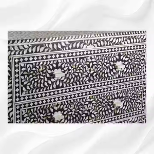 2 grands tiroirs de luxe, intérieurs luxueux, fabriqués à la main, en nacre, commode, meubles de maison, décoration de salon d'hôtel, artisanat ARTISAN - Product Image 4