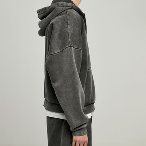 เสื้อฮู้ดผู้ชายสไตล์ยุโรป แขนจั๊มพ์ยืดหยุ่น ซิป ระบายอากาศดี ผ้าเนื้อนุ่ม อุ่นสบาย ทรงทันสมัย - Product Image 6