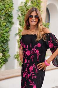 2025 ropa de verano Mujer playa suelta Maxi vestidos Sexy hombro frío Maxi vestido largo blanco bordado de talla grande caftán - Product Image 4