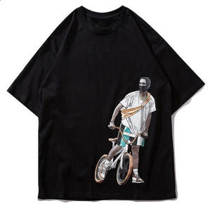 T-Shirt en coton de style Hip Hop Offre Spéciale couleurs de mélange assorties solides impression de logo personnalisé tissu de Jersey respirant grande taille - Product Image 4