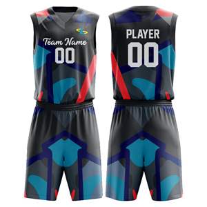 Uniformes de Baloncesto sin Mangas de Secado Rápido y Transpirables, 100% Poliéster, para Entrenamientos y Partidos, Nombre y Número de Equipo Personalizados Profesionales - Product Image 1