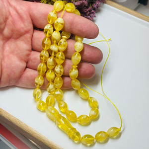 ลูกประคำอำพันสีเหลืองและสีขาว, อัมพันมิสบาฮ์, 39 เม็ด - Product Image 4