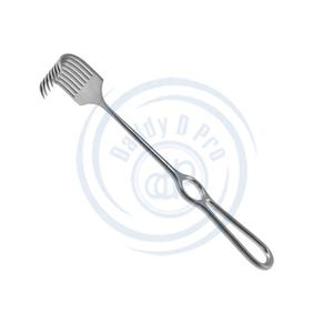 Daddy D Pro CE ได้รับการรับรองมาตรฐาน ISO 9 1/2นิ้วสแตนเลสสตีลเครื่องดึงเอกสารการผ่าตัด8ง่าม SHARP koerte retractor - Product Image 1