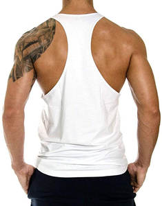 Vente en gros Débardeur en coton personnalisé pour hommes Gilet de gymnastique Débardeur de fitness Entraînement Musculation Stringer - Product Image 4