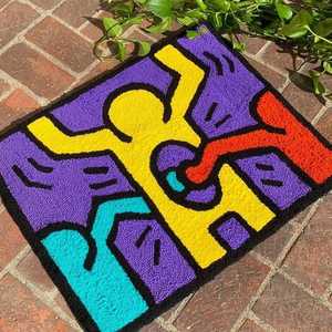 Tapis abstrait moderne tufté à la main à usage domestique personnalisé Tapis écologique lavable pour animaux de compagnie de 10mm d'épaisseur Conception de logo de forme mignonne - Product Image 3