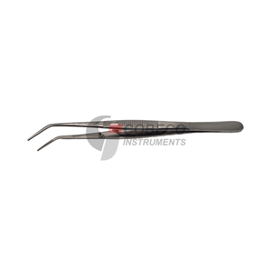 Pinzas de Acero Inoxidable con Puntas Serradas y Diseño Recto para Manipulación de Materiales Dentales y Médicos, Marca London College - Product Image 2