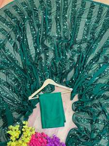 Saree-tela Georgette para fiesta de trabajo, tela de estilo étnico para celebridades, tendencia y aspecto elegante - Product Image 4