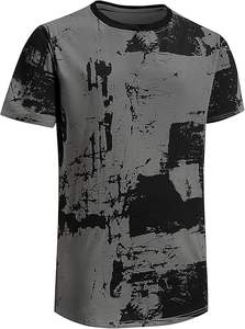 เสื้อยืดผ้าเจอร์ซีย์แบบกำหนดเองสำหรับผู้ชาย ดีไซน์เปล่า พร้อมโลโก้แบบกำหนดเอง แห้งเร็ว ระบายอากาศได้ดี ทรงปกติ ผลิตจากผ้าโพลีเอสเตอร์/คอตตอน - Product Image 4