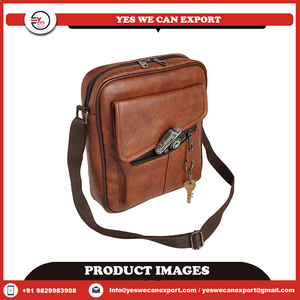 กระเป๋าแมสเซ็นเจอร์สะพายข้างหนังควายทำมือวินเทจสำหรับทุกเพศ - Product Image 5