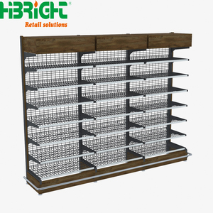 Highbright 2D 3D Layout-Design Supermarkt Kommerzielle Lebensmittelgeschäft Metall-Gondelregale Ausstellungsregale zum Verkauf - Product Image 2
