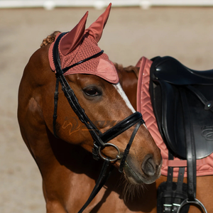 Bonnet de mouche au crochet respirant léger lavable couverture d'oreille de cheval Pakistan fait équipement équestre ajustement confortable idéal - Product Image 5