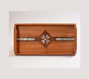 Bandeja para servir de madera personalizada de fabricante confiable con fregona, ideal para regalos personales y presentaciones elegantes - Product Image 1