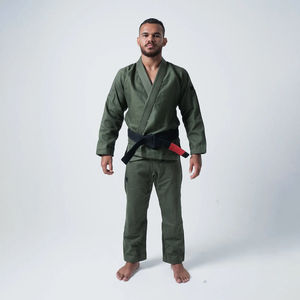 Unisex Jiu Jitsu BJJ Kimono Practice Uniform 100% Cotton Long Sleeve Jacket Pants Set Front Durable Quick Dry Breathable 420g - Product Image 5