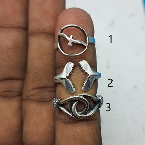 Vente en gros 925 argent oiseau design bohème bague empilable bijoux minimalistes avec diamant et perle pour mariage et fête - Product Image 3