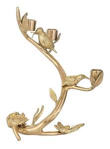 Luxury Unique Classic <b>Tall</b> leaf Bird <b>Candle</b> <b>Holder</b> Metal gold plated <b>Candle</b> Stand home decors - Product Image 4