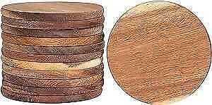 Bandeja de café de madera oscura rústica Rectangular nórdica, bandeja de madera de acacia para el hogar con piedra inoxidable, posavasos - Product Image 3