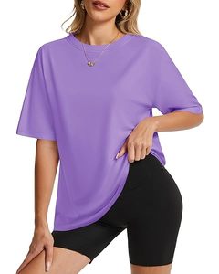 Camiseta de moda para mujer con cuello redondo de manga corta tela de algodón de estilo liso informal perfecta para el uso diario y al por mayor a granel - Product Image 1