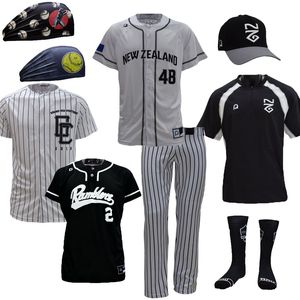 Custom Baseball Jersey Set Adult NZ League Uniform Plus Size Breathable Anti-Bacterial Baseball Training <b>Shirt</b> Trouser Kit - Product Image 1