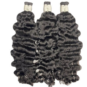 Extensiones de cabello humano sin procesar 100% de alta calidad, cutícula alineada, cabello virgen rizado suelto a granel para mujeres negras - Product Image 1