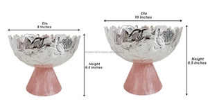 Better Home Fruit Basket Resina Plata Forma redonda Cuencos para servir frutas Base de resina Utensilios de cocina para hoteles Restaurantes y fiestas - Product Image 4
