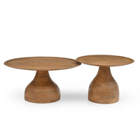 Table basse moderne en bois massif, ronde, diamètre 60 cm, écologique, durable, meubles de salon pour la maison et la restauration
