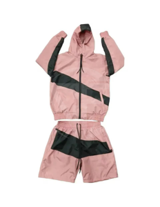 2025 ODM Custom Nylon Windbreaker Two-Piece Waterproof <b>Shorts</b> <b>Set</b> <b>Men's</b> <b>Hoodies</b> & Sweatshirts with Zip-up Track Suit for Winter - Product Image 1
