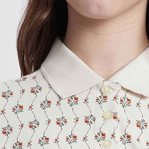 Venta al por mayor ropa de verano 100% poliéster mujeres sublimación Polo camisa 2025 nueva llegada mujeres polos con cuello vuelto - Product Image 5