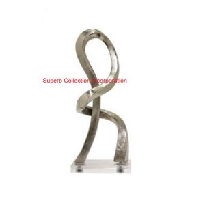Escultura moderna de remolino de aluminio fundido con acabado dorado antiguo Elegante Mesa Decoración para el hogar y la Oficina Acento en un precio económico - Product Image 4