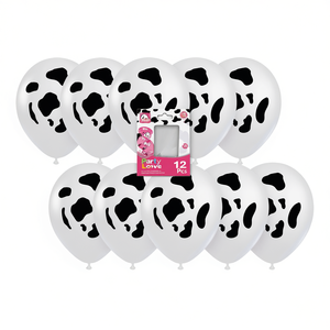 Globos de Fiesta con Estampado de Vaca, Paquete de 12 Piezas, Decoraciones para Fiestas - Product Image 2