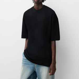 Camisetas de Cuello Redondo de Algodón 100% de Alta Calidad, de Peso Pesado, con Hombros Caídos, Ajuste Regular, de Secado Rápido y Transpirables, Tallas Grandes, Colección 2026 - Product Image 2